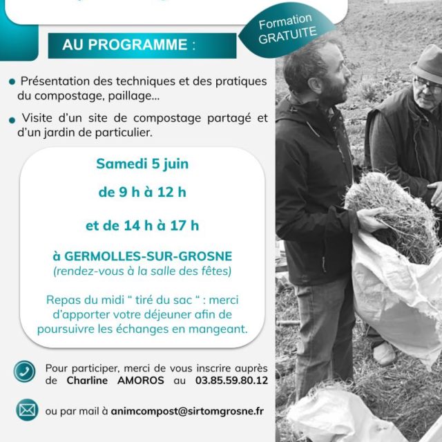 Formation « compostage, paillage et jardinage au naturel » – Samedi 5 juin à Germolles-sur-Grosne
