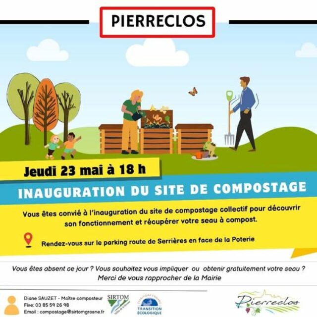 PIERRECLOS : Inauguration site de compostage collectif