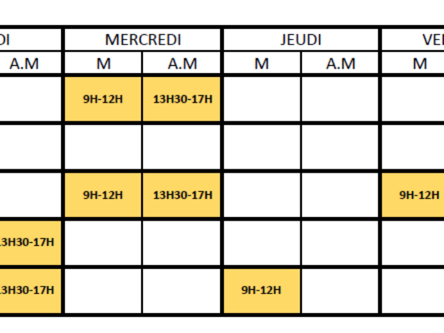 Horaires des déchèteries